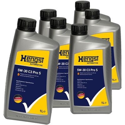 HENGST FILTER 6x1l Hengst 5w30 C3 Pro S Motoröl Passend Für Vw 507.00 Bmw Ll-04 Psa B71 2290: Artikelnummer: 705800000 Ean Nummer: 4030776055344 HENGST FILTER 6x1l Hengst 5w30 C3 Pro S Motoröl Passend Für Vw 507.00 Bmw Ll-04 Psa B71 2290: Artikelnummer: 705800000 Ean Nummer: 4030776055344