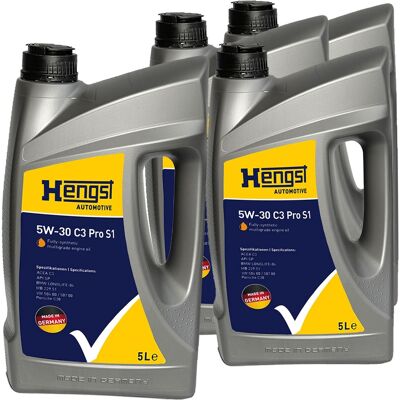 HENGST FILTER 4x5l Hengst 5w30 C3 Pro S1 Motoröl Passend Für 504.00 507.00 Mb 229.51 Bmw Ll-04: 5w-30 C3 Pro S1 Artikelnummer: 737800000 HENGST FILTER 4x5l Hengst 5w30 C3 Pro S1 Motoröl Passend Für 504.00 507.00 Mb 229.51 Bmw Ll-04: 5w-30 C3 Pro S1 Artikelnummer: 737800000