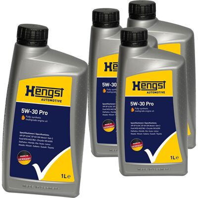 HENGST FILTER 4x 1l Hengst 5w30 Pro Motoröl Passend Für Api Sp Sn Gm Dexos 1 Gen 2 M2c929-a: 5w-30 Pro Artikelnummer: 726800000 Ean Nummer: 4030776055559 HENGST FILTER 4x 1l Hengst 5w30 Pro Motoröl Passend Für Api Sp Sn Gm Dexos 1 Gen 2 M2c929-a: 5w-30 Pro Artikelnummer: 726800000 Ean Nummer: 4030776055559