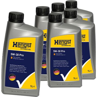 HENGST FILTER 6x 1l Hengst 5w30 Pro Motoröl Passend Für Api Sp Sn Gm Dexos 1 Gen 2 M2c929-a: 5w-30 Pro Artikelnummer: 726800000 Ean Nummer: 4030776055559 HENGST FILTER 6x 1l Hengst 5w30 Pro Motoröl Passend Für Api Sp Sn Gm Dexos 1 Gen 2 M2c929-a: 5w-30 Pro Artikelnummer: 726800000 Ean Nummer: 4030776055559