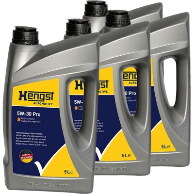 HENGST FILTER 4x 5l Hengst 5w30 Pro Motoröl Passend Für Api Sp Sn Gm Dexos 1 Gen 2 M2c929-a: 5w-30 Pro Artikelnummer: 727800000 HENGST FILTER 4x 5l Hengst 5w30 Pro Motoröl Passend Für Api Sp Sn Gm Dexos 1 Gen 2 M2c929-a: 5w-30 Pro Artikelnummer: 727800000