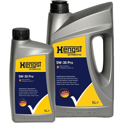 HENGST FILTER 1x5+1x1l Hengst 5w30 Pro Motoröl Passend Für Api Sp Sn Gm Dexos 1 Gen 2 M2c929-a: 5w-30 Pro Artikelnummer: 727800000 5w-30 Pro Artikelnummer: 72680000 HENGST FILTER 1x5+1x1l Hengst 5w30 Pro Motoröl Passend Für Api Sp Sn Gm Dexos 1 Gen 2 M2c929-a: 5w-30 Pro Artikelnummer: 727800000 5w-30 Pro Artikelnummer: 72680000