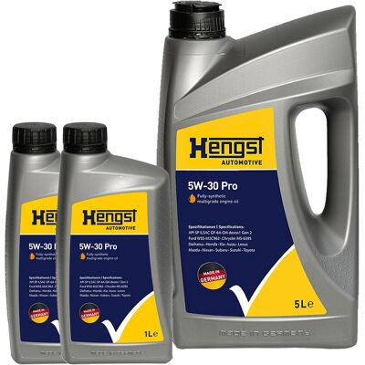 HENGST FILTER 1x5+2x1l Hengst 5w30 Pro Motoröl Passend Für Api Sp Sn Gm Dexos 1 Gen 2 M2c929-a: 5w-30 Pro Artikelnummer: 727800000 5w-30 Pro Artikelnummer: 72680000 HENGST FILTER 1x5+2x1l Hengst 5w30 Pro Motoröl Passend Für Api Sp Sn Gm Dexos 1 Gen 2 M2c929-a: 5w-30 Pro Artikelnummer: 727800000 5w-30 Pro Artikelnummer: 72680000