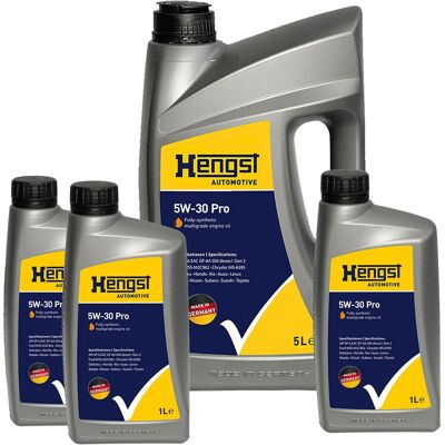 HENGST FILTER 1x5+3x1l Hengst 5w30 Pro Motoröl Passend Für Api Sp Sn Gm Dexos 1 Gen 2 M2c929-a: 5w-30 Pro Artikelnummer: 727800000 5w-30 Pro Artikelnummer: 72680000 HENGST FILTER 1x5+3x1l Hengst 5w30 Pro Motoröl Passend Für Api Sp Sn Gm Dexos 1 Gen 2 M2c929-a: 5w-30 Pro Artikelnummer: 727800000 5w-30 Pro Artikelnummer: 72680000