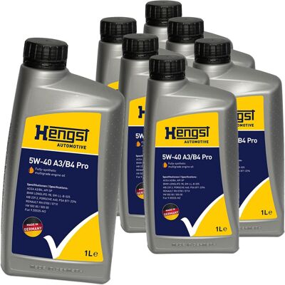 HENGST FILTER 7x1l Hengst 5w40 A3/b4 Pro Motoröl Passend Für Api Sn Bmw Ll98 Vw 502.00 Rn 0710: Artikelnummer: 741800000 Ean Nummer: 4030776055702 HENGST FILTER 7x1l Hengst 5w40 A3/b4 Pro Motoröl Passend Für Api Sn Bmw Ll98 Vw 502.00 Rn 0710: Artikelnummer: 741800000 Ean Nummer: 4030776055702