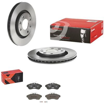 Brembo Bremsscheiben + Xtra Beläge für Citroen C2 C3 - Vorderes Bremsscheiben-Set Brembo Bremsscheiben + Xtra Beläge für Citroen C2 C3 - Vorderes Bremsscheiben-Set