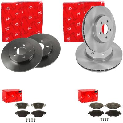 Trw Bremsscheiben + Beläge Vorne + Hinten Passend Für Ford Mondeo 3 Iii Mk3: Bremsscheibe A.b.s.: 17116 Abakus: 23104010 Abakus: 231040102 Aic: 53645 Trw Bremsscheiben + Beläge Vorne + Hinten Passend Für Ford Mondeo 3 Iii Mk3: Bremsscheibe A.b.s.: 17116 Abakus: 23104010 Abakus: 231040102 Aic: 53645