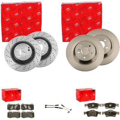 Trw Bremsscheiben + Beläge Vorne + Hinten Passend Für Mercedes S-klasse W221: Bremsscheibe A.b.s.: 17795 Ashika: 60000543c Ate: 24013201381 Blue Print Trw Bremsscheiben + Beläge Vorne + Hinten Passend Für Mercedes S-klasse W221: Bremsscheibe A.b.s.: 17795 Ashika: 60000543c Ate: 24013201381 Blue Print