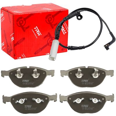 TRW Bremsbeläge Vorne BMW 5er E60/E61, 6er E64 - Verschleißsensor TRW Bremsbeläge Vorne BMW 5er E60/E61, 6er E64 - Verschleißsensor