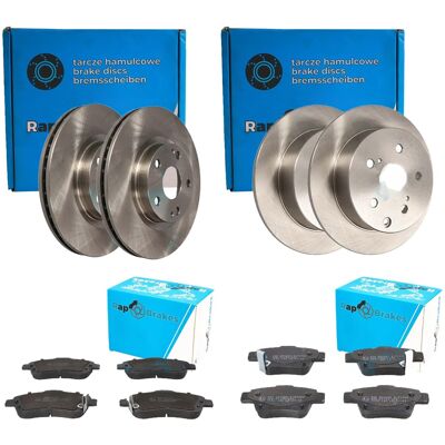 Rap Brakes Bremsenset Vorne + Hinten Passend Für Toyota Avensis T25: Bremsscheibe A.b.s.: 17608 Abakus: 23103158 Abakus: 231031582 Ackoja: A7080019 Ac Rap Brakes Bremsenset Vorne + Hinten Passend Für Toyota Avensis T25: Bremsscheibe A.b.s.: 17608 Abakus: 23103158 Abakus: 231031582 Ackoja: A7080019 Ac