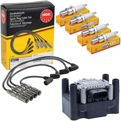 NGK + Weitere Ngk Zündspulen+kabelsatz+kerzen Passend Für 1.6+2.0 Audi A3 Vw T5 Golf Iv Skoda: Zündkerze Audi: 101000033aa Audi: 101000033af Audi: 101000041ac Audi: NGK + Weitere Ngk Zündspulen+kabelsatz+kerzen Passend Für 1.6+2.0 Audi A3 Vw T5 Golf Iv Skoda: Zündkerze Audi: 101000033aa Audi: 101000033af Audi: 101000041ac Audi: