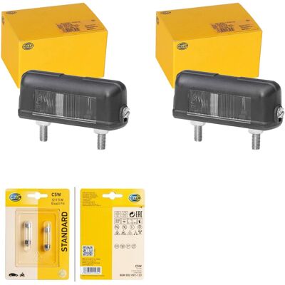 2x Hella Kennzeichenbeleuchtung Universal 12v C5w Mit 2 Lampen Anhänger Lkw Kfz: Glühlampe, Handschuhfachleuchte Aebi: 02333730 Aebi: 18eer270408 Aebi 2x Hella Kennzeichenbeleuchtung Universal 12v C5w Mit 2 Lampen Anhänger Lkw Kfz: Glühlampe, Handschuhfachleuchte Aebi: 02333730 Aebi: 18eer270408 Aebi