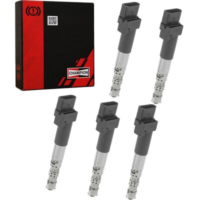 5x Champion Zündspule 4-polig Passend Für 2.3 V5 Vw Golf Iv Bora I 125 Kw 170 Ps: Zündspule Abakus: 12201076 Ackoja: A70700001 Ashika: Bo0308jm Astemo 5x Champion Zündspule 4-polig Passend Für 2.3 V5 Vw Golf Iv Bora I 125 Kw 170 Ps: Zündspule Abakus: 12201076 Ackoja: A70700001 Ashika: Bo0308jm Astemo
