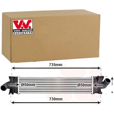 Van Wezel Intercooler - Luftgekühlt - 50mm Einlass - 601mm Länge - Für Ford C-Max Van Wezel Intercooler - Luftgekühlt - 50mm Einlass - 601mm Länge - Für Ford C-Max