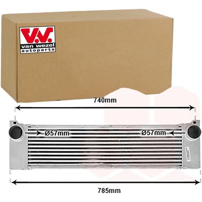 Van Wezel Intercooler - Aluminium, 57mm, für Mercedes-Benz Viano & Vito Van Wezel Intercooler - Aluminium, 57mm, für Mercedes-Benz Viano & Vito