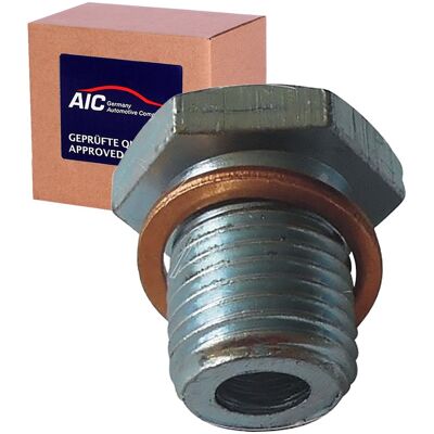 AIC M12 x 1,25 Ölablassschraube mit Dichtring - Verschlussschraube AIC M12 x 1,25 Ölablassschraube mit Dichtring - Verschlussschraube