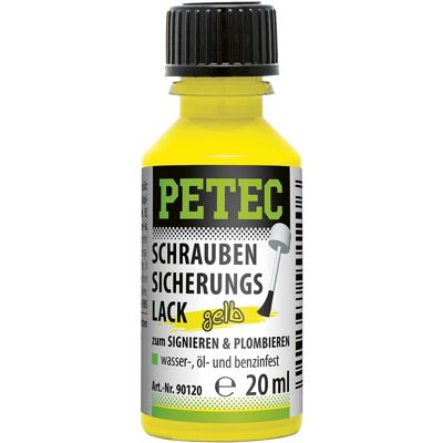 1x 20ml Petec Schraubensicherungslack Gelb Pinselflasche Schrauben Plombenlack: Petec: 90120 1x 20ml Petec Schraubensicherungslack Gelb Pinselflasche Schrauben Plombenlack: Petec: 90120