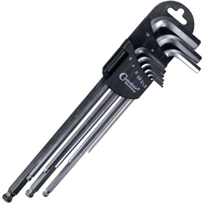 Condor Winkelschlüssel Satz Innen-sechskant 6-kant Crv Lang Sw 1,5-10mm 9-tlg.: Condor Winkelschlüssel Satz Innen-sechskant 6-kant Crv Lang Sw 1,5-10mm 9-tlg.: