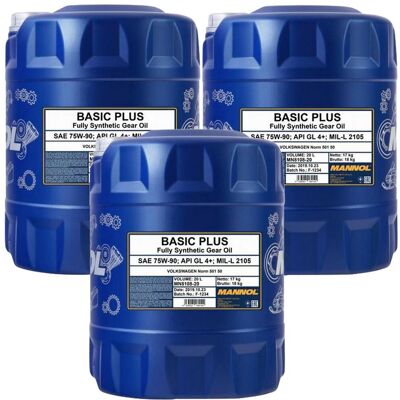 Hausmarke 3x 20 Liter Mannol Basic Plus 75w-90 Api Gl 4+ Getriebeöl: Hausmarke 3x 20 Liter Mannol Basic Plus 75w-90 Api Gl 4+ Getriebeöl: