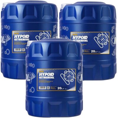 SCT GERMANY 3x20 Liter Sae 80w90 Mannol Hypoid Getriebeöl/ Schaltgetriebe Öl: SCT GERMANY 3x20 Liter Sae 80w90 Mannol Hypoid Getriebeöl/ Schaltgetriebe Öl: