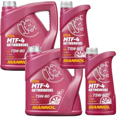 SCT GERMANY 10l Mannol Mtf-4 75w-80 Getriebeöl 5- & 6-gang Schaltgetriebe Öl Api Gl-4 75w80: SCT GERMANY 10l Mannol Mtf-4 75w-80 Getriebeöl 5- & 6-gang Schaltgetriebe Öl Api Gl-4 75w80: