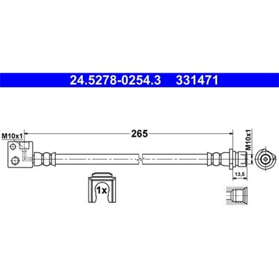 ATE 24527802543 Flexibler Bremsenschlauch - Bremsenschlauch ATE 24527802543 Flexibler Bremsenschlauch - Bremsenschlauch
