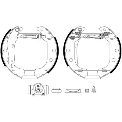 Hella Bremsbacken-Satz - Passend für Citroën Zx Hella Bremsbacken-Satz - Passend für Citroën Zx