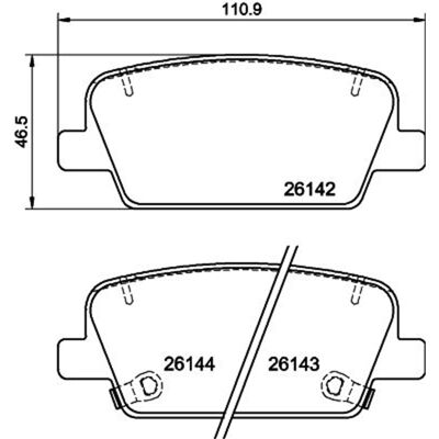 Hella Pagid Bremsbeläge für Hyundai Santa - Scheibenbremssystem Hella Pagid Bremsbeläge für Hyundai Santa - Scheibenbremssystem