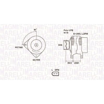 Magneti Marelli 943319121010 Lichtmaschine - 180A, 12V, Freilaufriemenscheibe Magneti Marelli 943319121010 Lichtmaschine - 180A, 12V, Freilaufriemenscheibe