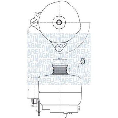 Magneti Marelli Lichtmaschine 14V 140A mit 50mm Riemenscheibe - Generator Magneti Marelli Lichtmaschine 14V 140A mit 50mm Riemenscheibe - Generator