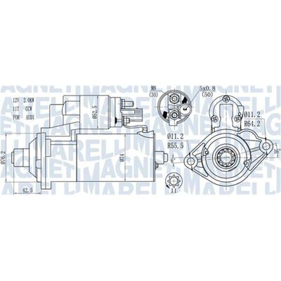 Magneti Marelli 02E911023L Anlasser - Passend für Audi A3, Seat Altea, Leon, Skoda, VW Magneti Marelli 02E911023L Anlasser - Passend für Audi A3, Seat Altea, Leon, Skoda, VW