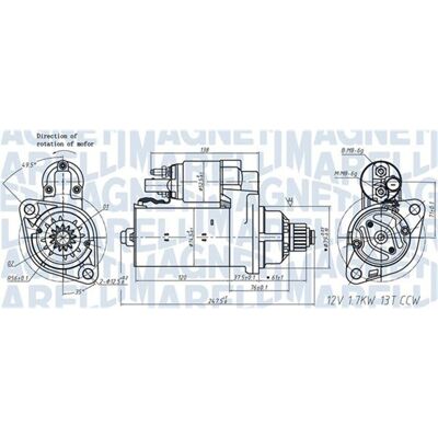Magneti Marelli Modell MQS1508, 943215081010 - Anlasser Magneti Marelli Modell MQS1508, 943215081010 - Anlasser