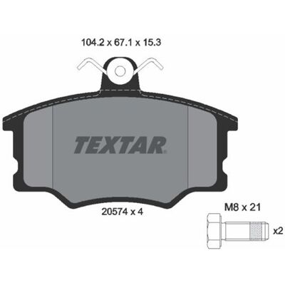 Textar 2057401 Vorderachse Bremsbeläge für Audi 80 Coupe Textar 2057401 Vorderachse Bremsbeläge für Audi 80 Coupe