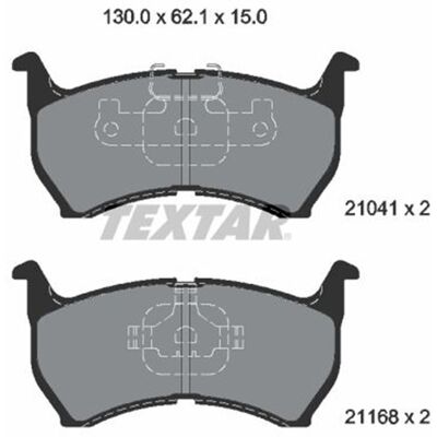 Textar Mazda 626 Bremsbeläge Satz vorne - Bremsensatz Textar Mazda 626 Bremsbeläge Satz vorne - Bremsensatz