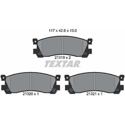 Textar ASN2166 - Bremsbeläge für Mazda 929, MPV, Xedos Textar ASN2166 - Bremsbeläge für Mazda 929, MPV, Xedos