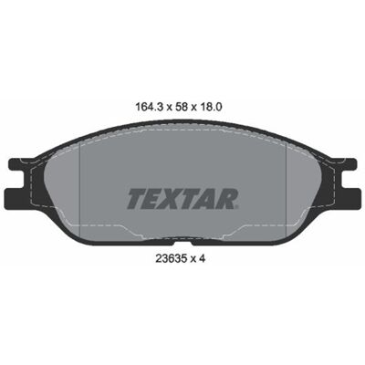 Textar 2363501 Bremsbelagsatz Vorderachse für Ford Windstar - Bremssystem Textar 2363501 Bremsbelagsatz Vorderachse für Ford Windstar - Bremssystem