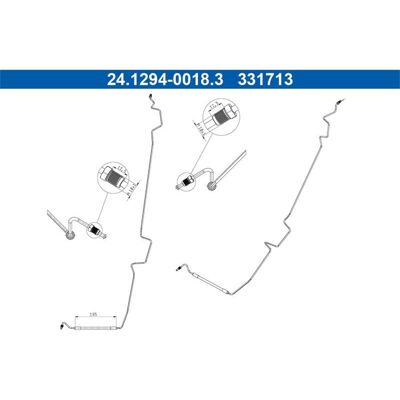 Renault Modell Hintere Linke Bremsschlauch - Bremsschlauch Renault Modell Hintere Linke Bremsschlauch - Bremsschlauch