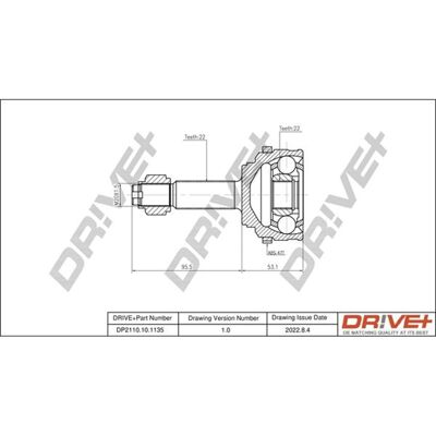Dr!ve+ DDC1135 Antriebswellengelenk Satz - Gelenksatz für Chevrolet Aveo Daewoo Dr!ve+ DDC1135 Antriebswellengelenk Satz - Gelenksatz für Chevrolet Aveo Daewoo