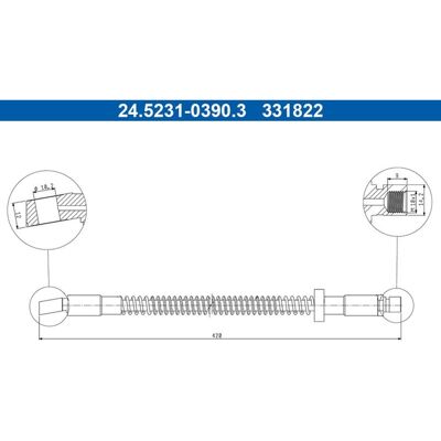 Ate Bremsschlauch Vorderachse Passend Für Porsche 928 24.5231-0390.3: Bremsschlauch A.b.s.: Sl4225 Ate: 24523103903 Bogap: A3124211 Cofle: 92bhps012 K Ate Bremsschlauch Vorderachse Passend Für Porsche 928 24.5231-0390.3: Bremsschlauch A.b.s.: Sl4225 Ate: 24523103903 Bogap: A3124211 Cofle: 92bhps012 K