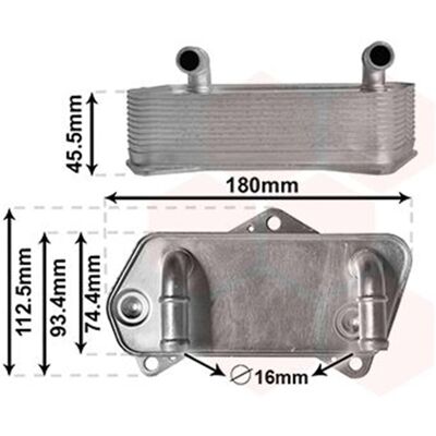 VAN WEZEL 58013701 - Öl Kühler für VW, Audi VAN WEZEL 58013701 - Öl Kühler für VW, Audi