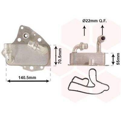 VAN WEZEL 37013708 Ölkühler - Für Opel Insignia A, Fiat Doblo II, Alfa Romeo VAN WEZEL 37013708 Ölkühler - Für Opel Insignia A, Fiat Doblo II, Alfa Romeo
