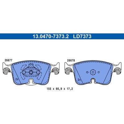 Ate Ceramic Bremsbeläge Satz Vorne Passend Für Cupra Formentor Ford Tourneo Tran: Bremsbelagsatz, Scheibenbremse A.b.s.: 35426 Ashika: 50000984 Ate: 1 Ate Ceramic Bremsbeläge Satz Vorne Passend Für Cupra Formentor Ford Tourneo Tran: Bremsbelagsatz, Scheibenbremse A.b.s.: 35426 Ashika: 50000984 Ate: 1