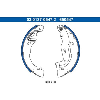 Ate Bremsbacken-satz 203mm Passend Für Dacia Logan Sandero Renault Clio: Bremsbackensatz A.b.s.: 9441 Ate: 03013705472 Bosch: 0986487976 Cifam: 153749 Ate Bremsbacken-satz 203mm Passend Für Dacia Logan Sandero Renault Clio: Bremsbackensatz A.b.s.: 9441 Ate: 03013705472 Bosch: 0986487976 Cifam: 153749