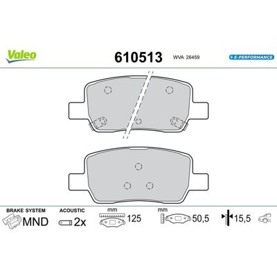 Valeo 610513 Bremsbeläge - Bremsenteile Valeo 610513 Bremsbeläge - Bremsenteile