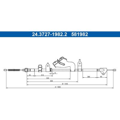 Ate Handbremsseil 1693mm Hinten Rechts Passend Für Toyota Yaris 24.3727-1982.2: Seilzug, Feststellbremse A.b.s.: K17300 Ate: 24372719822 Bogap: T31261 Ate Handbremsseil 1693mm Hinten Rechts Passend Für Toyota Yaris 24.3727-1982.2: Seilzug, Feststellbremse A.b.s.: K17300 Ate: 24372719822 Bogap: T31261