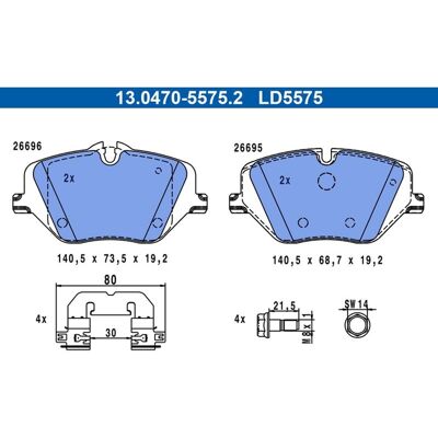 Ate Ceramic Bremsbeläge Satz Vorderachse Passend Für Bmw 5 13.0470-5575.2: Bremsbelagsatz, Scheibenbremse A.b.s.: 35042 Ashika: 50000164 Ate: 13046055 Ate Ceramic Bremsbeläge Satz Vorderachse Passend Für Bmw 5 13.0470-5575.2: Bremsbelagsatz, Scheibenbremse A.b.s.: 35042 Ashika: 50000164 Ate: 13046055