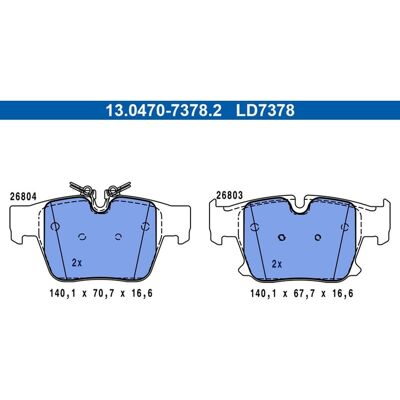 Ate Ceramic Bremsbeläge Satz Hinten Passend Für Bmw 5 7 13.0470-7378.2: Bremsbelagsatz, Scheibenbremse A.b.s.: 35498 Aravolt: Ar022834 Ashika: 5100013 Ate Ceramic Bremsbeläge Satz Hinten Passend Für Bmw 5 7 13.0470-7378.2: Bremsbelagsatz, Scheibenbremse A.b.s.: 35498 Aravolt: Ar022834 Ashika: 5100013
