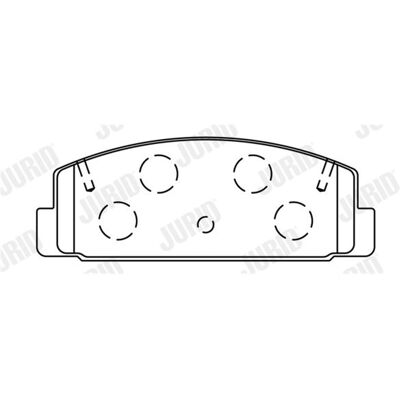 Jurid Mazda 323,6, Premacy, RX-7 Hinterachse Bremsbeläge - Scheibenbremse Jurid Mazda 323,6, Premacy, RX-7 Hinterachse Bremsbeläge - Scheibenbremse