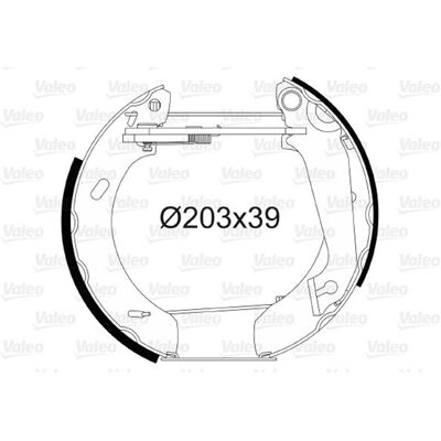 Valeo Bremsbacken 203mm Radbremszylinder Vormontiert Passend Für Ford Escort: Valeo Bremsbacken 203mm Radbremszylinder Vormontiert Passend Für Ford Escort: