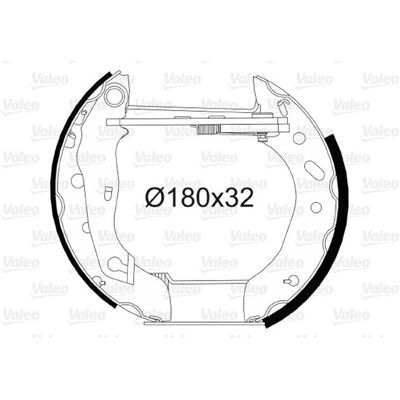 Valeo Bremsbacken 180mm Radbremszylinder Vormontiert Passend Für Ford Escort Fie: Valeo Bremsbacken 180mm Radbremszylinder Vormontiert Passend Für Ford Escort Fie: